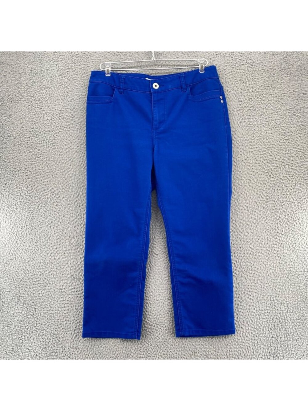 Chicos Jeans Womens 1.5 US 10 Blue Platinum Denim Ultimate Fit Stretch Capris*
